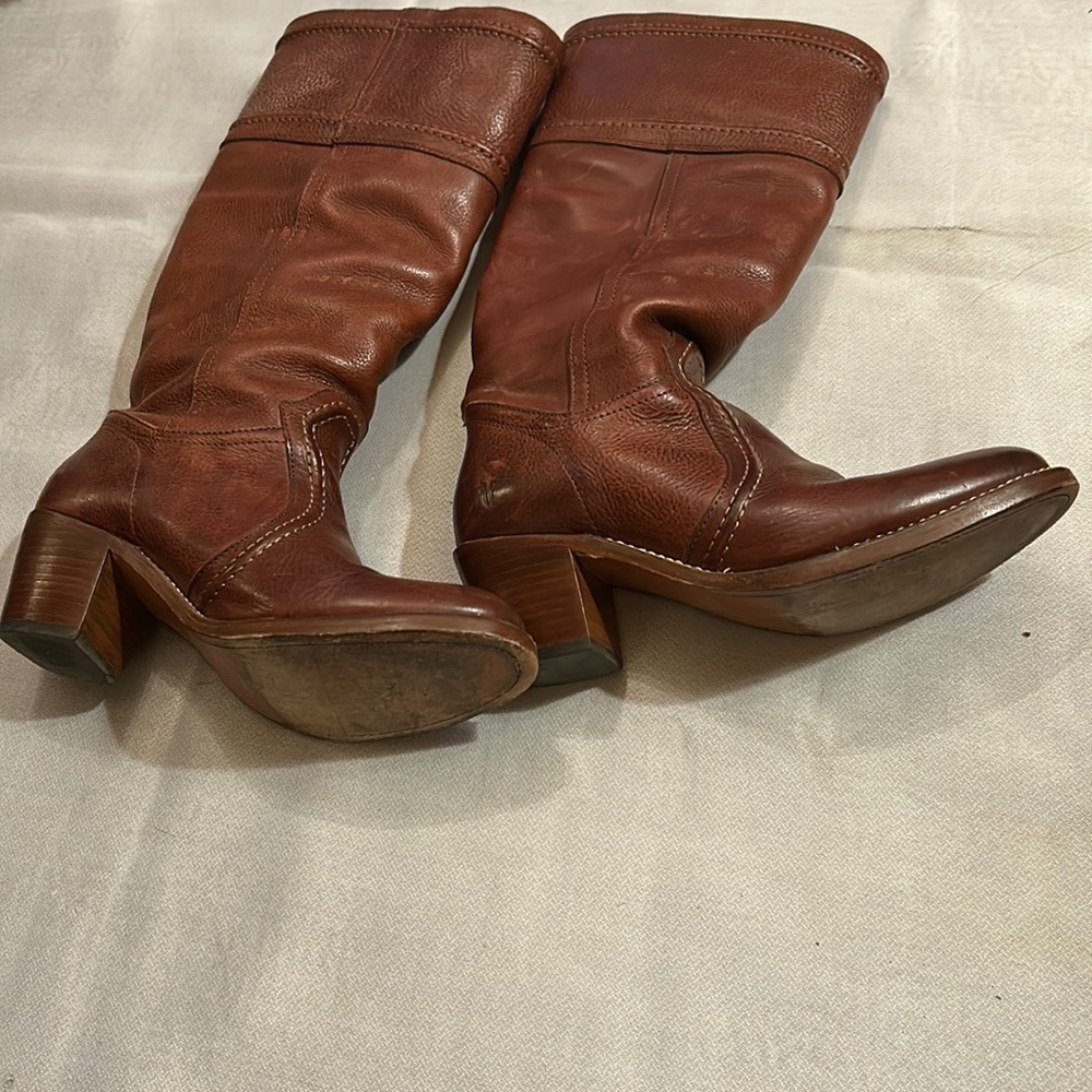 Black Leather Frye Boots